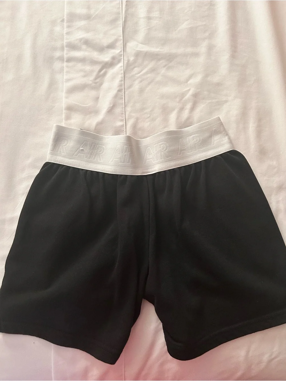 Nike Black Athletic Shorts with White Waistband